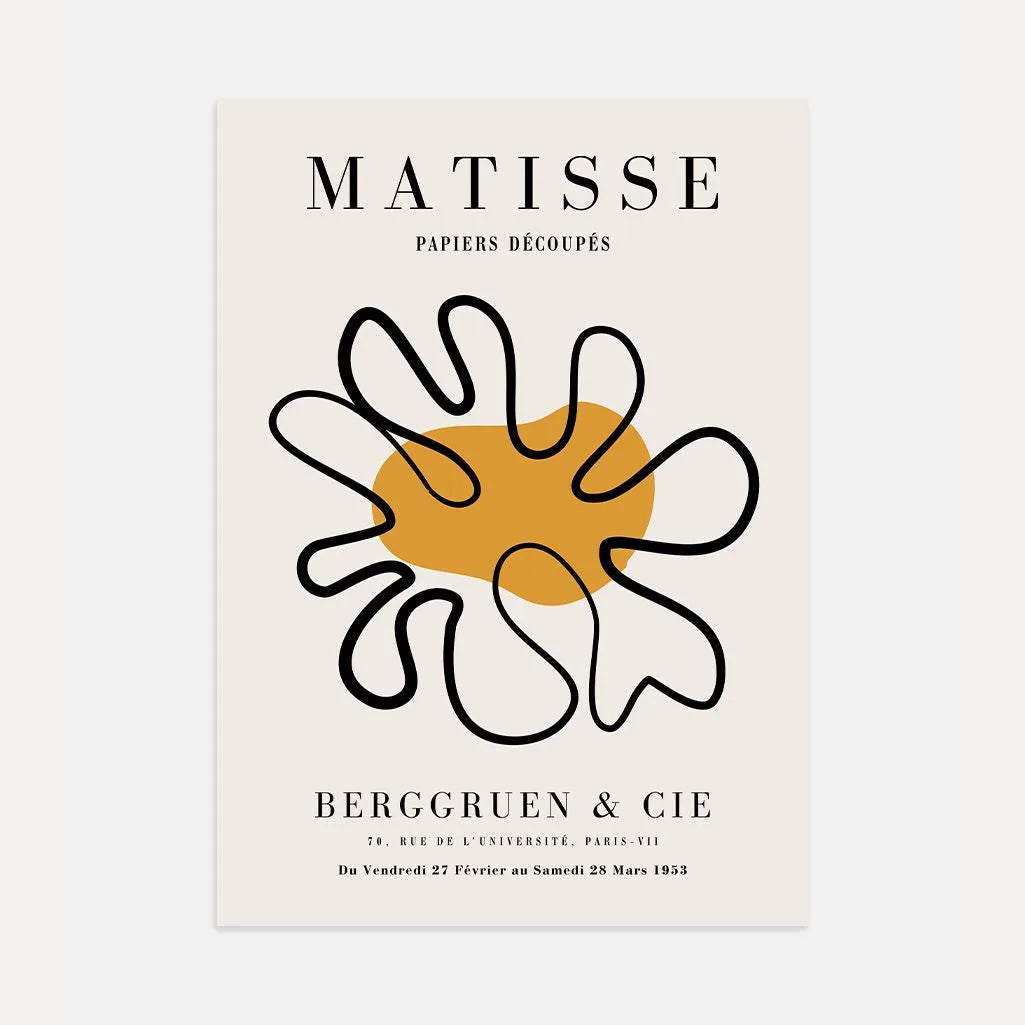 Henri Matisse – Affiche Découpée Moutarde