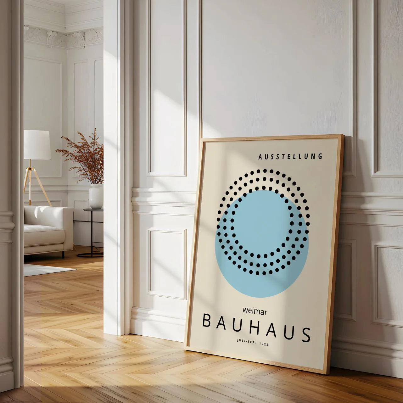 Bauhaus Bleu Léger Affiche