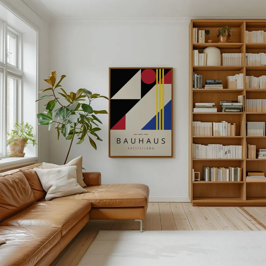 Bauhaus Primary Color Abstract Poster