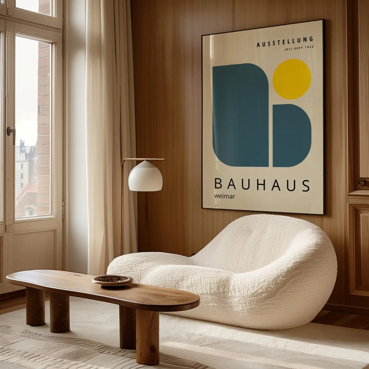 Bauhaus Bleu Éclat Affiche
