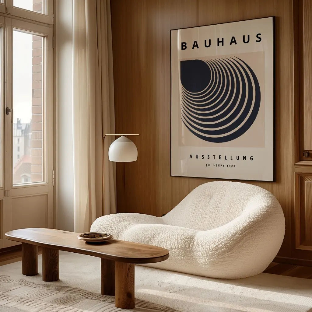 Bauhaus Geometric Illusion Poster