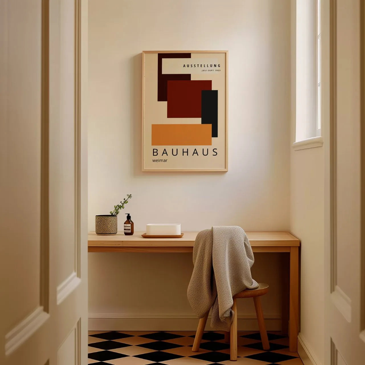 Bauhaus Orange Profondeur Affiche