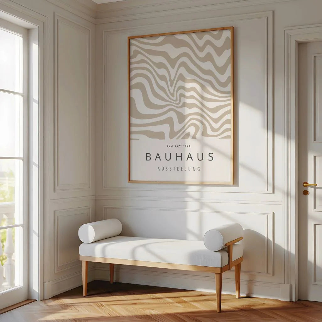 Bauhaus Geometric Waves Poster