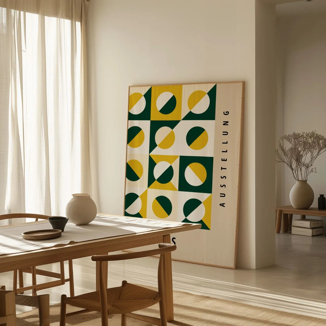 Bauhaus Vert Doré Affiche