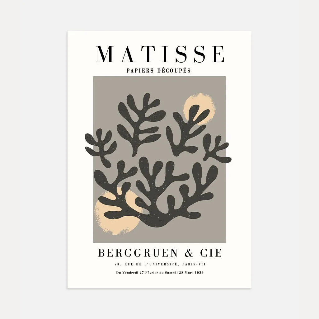 Affiche Matisse Coraux Gris