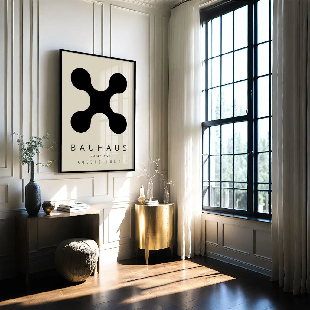 Bauhaus Black Abstract Form Poster