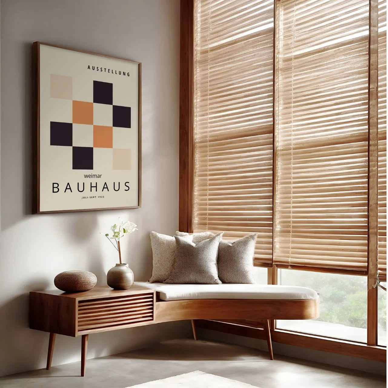 Bauhaus Carrés Grille Affiche