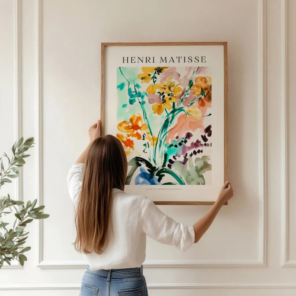 Matisse Bouquet en Aquarelle Poster
