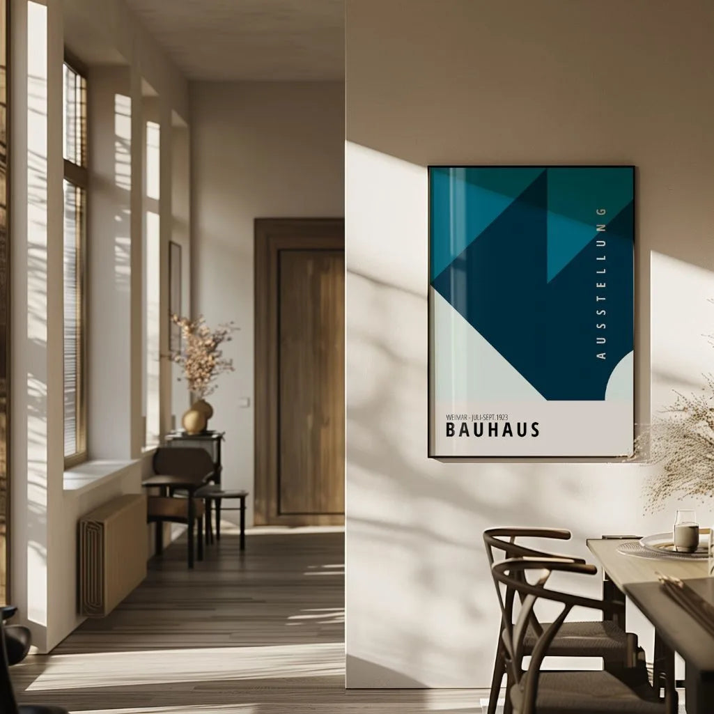 Bauhaus Bleu Profond Affiche