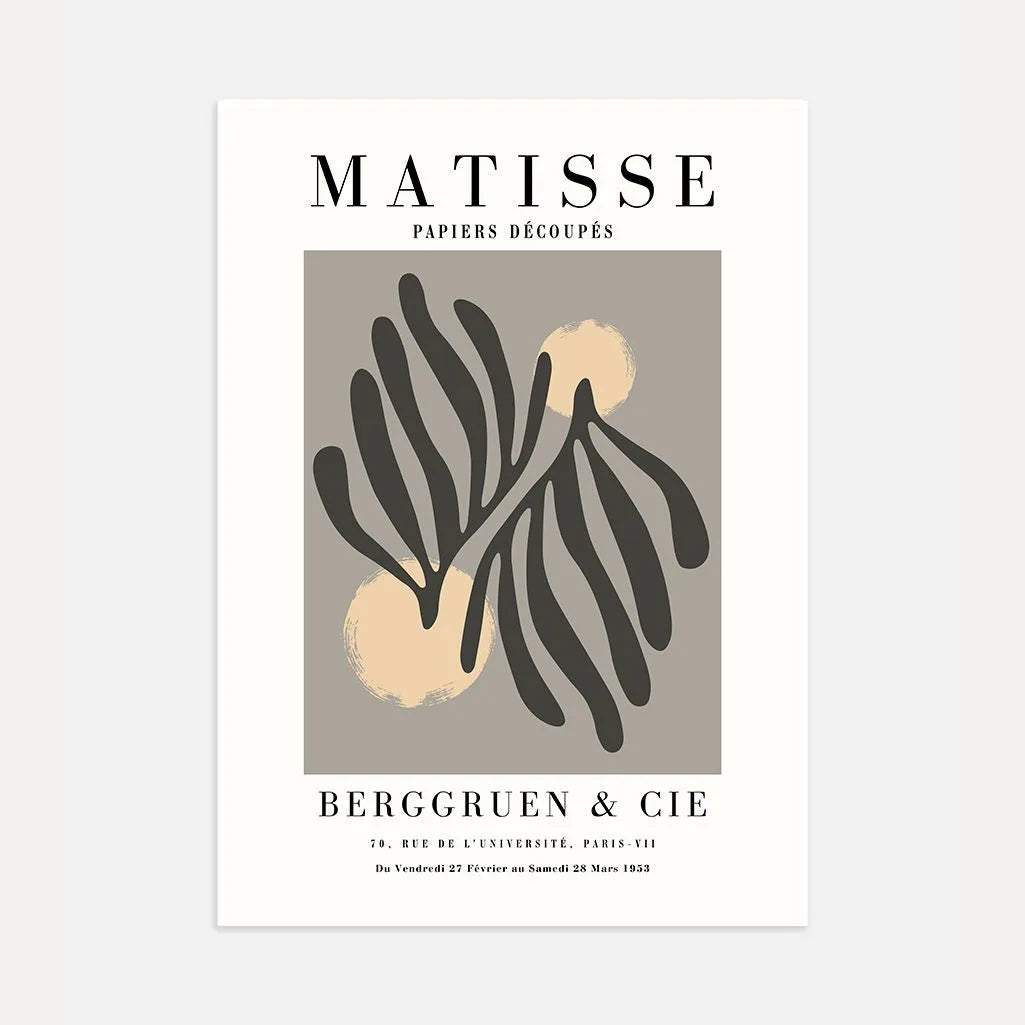 Affiche Matisse Feuilles Grises