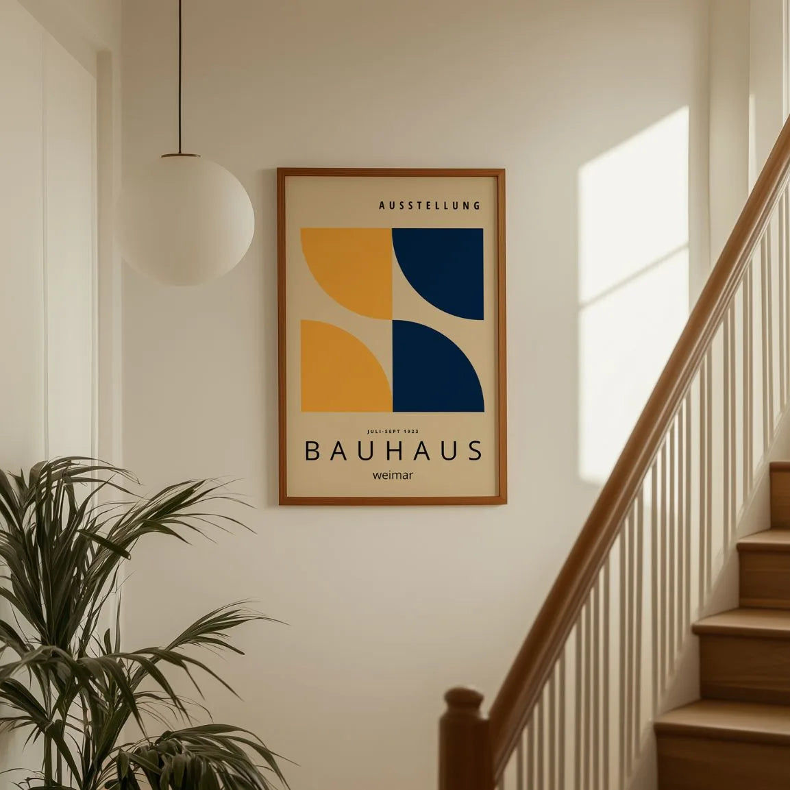 Bauhaus Jaune Bleu Marine Affiche
