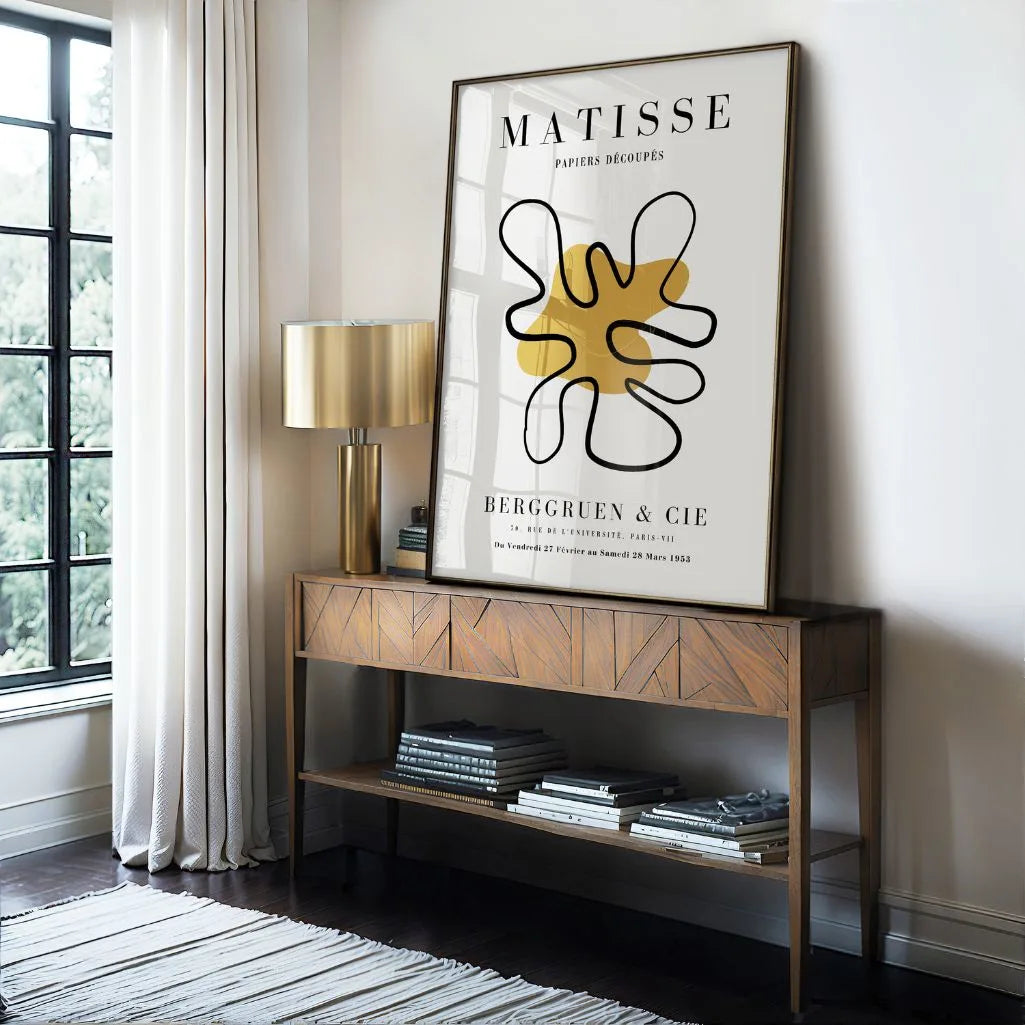 Affiche Matisse Accent Moutarde Minimaliste