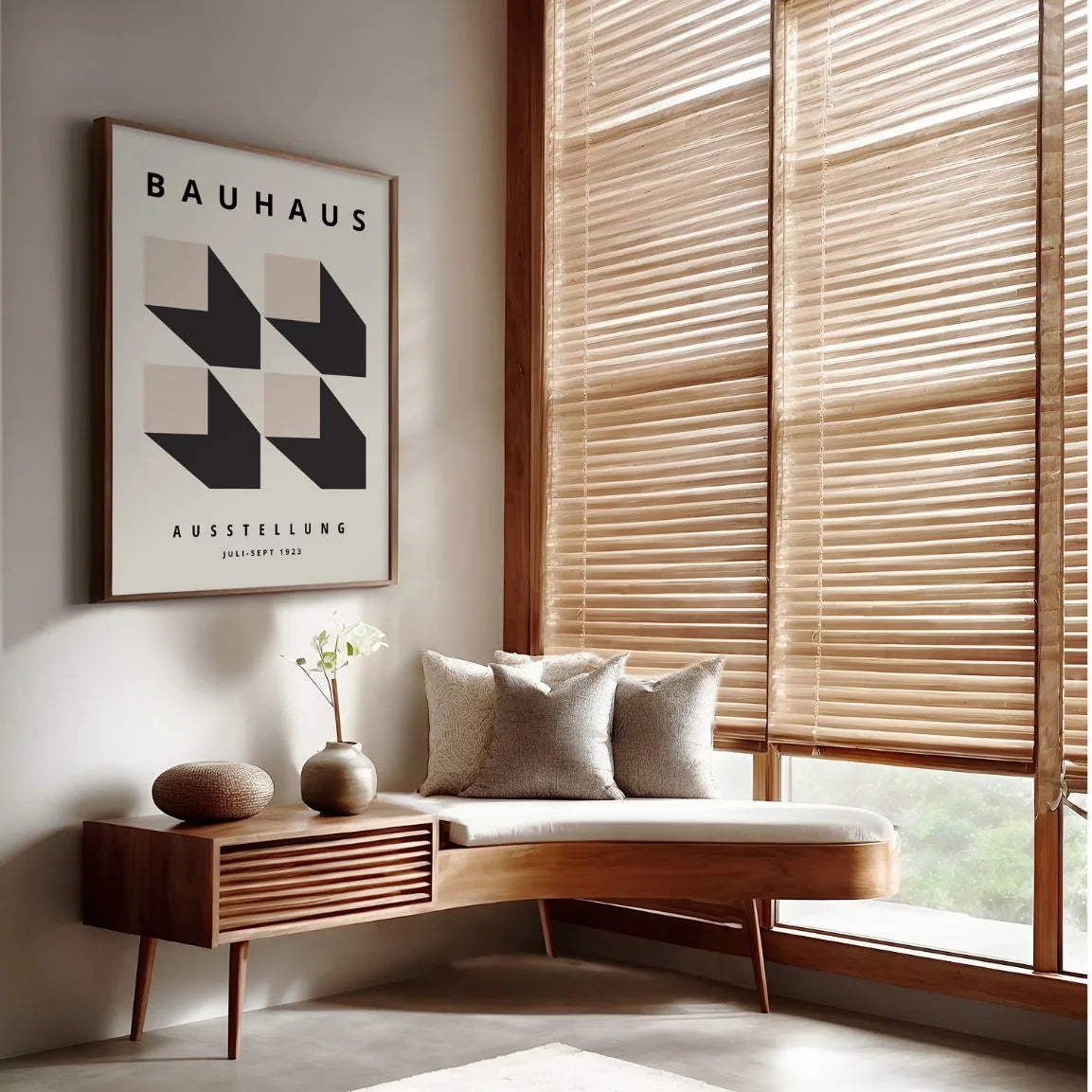Affiche Bauhaus Effet 3D Géométrique