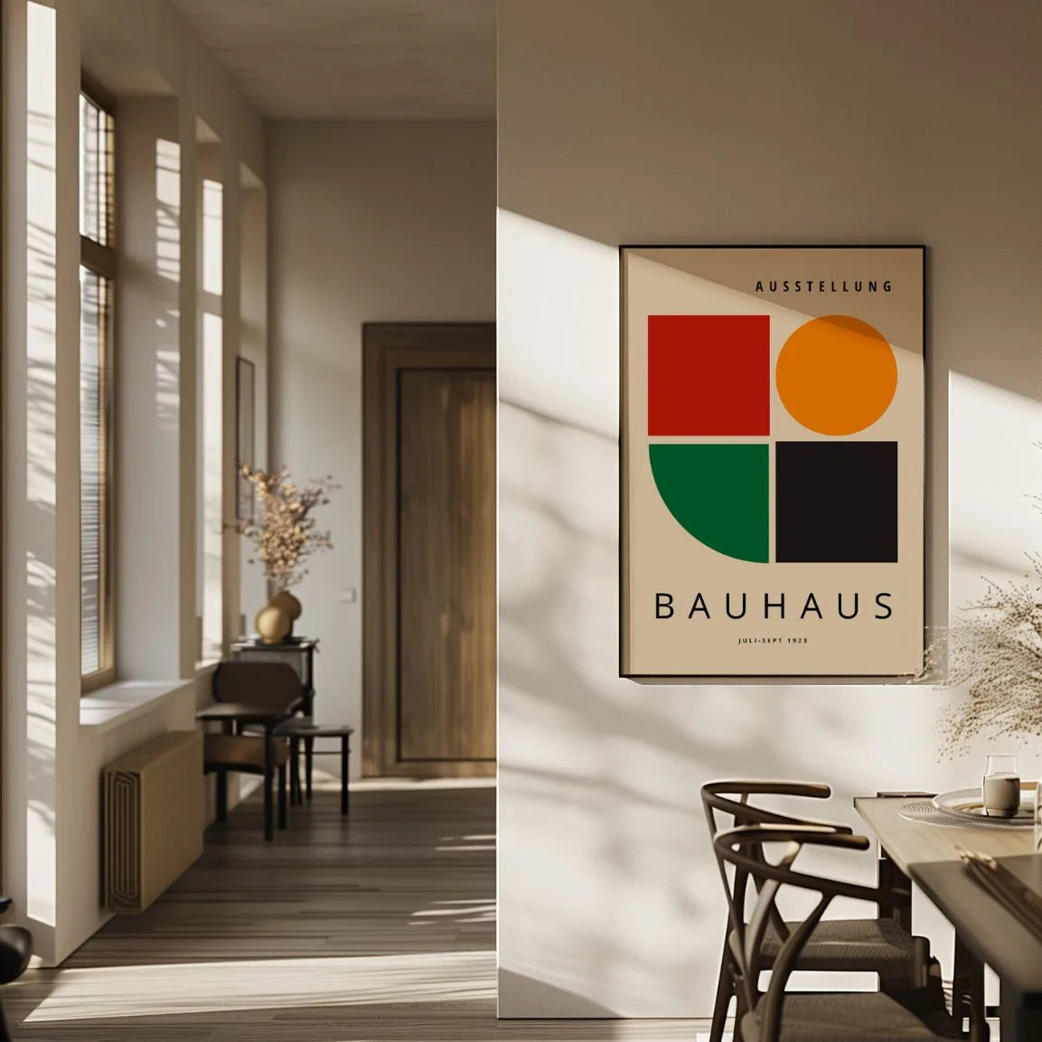 Bauhaus Vert Équilibre Affiche