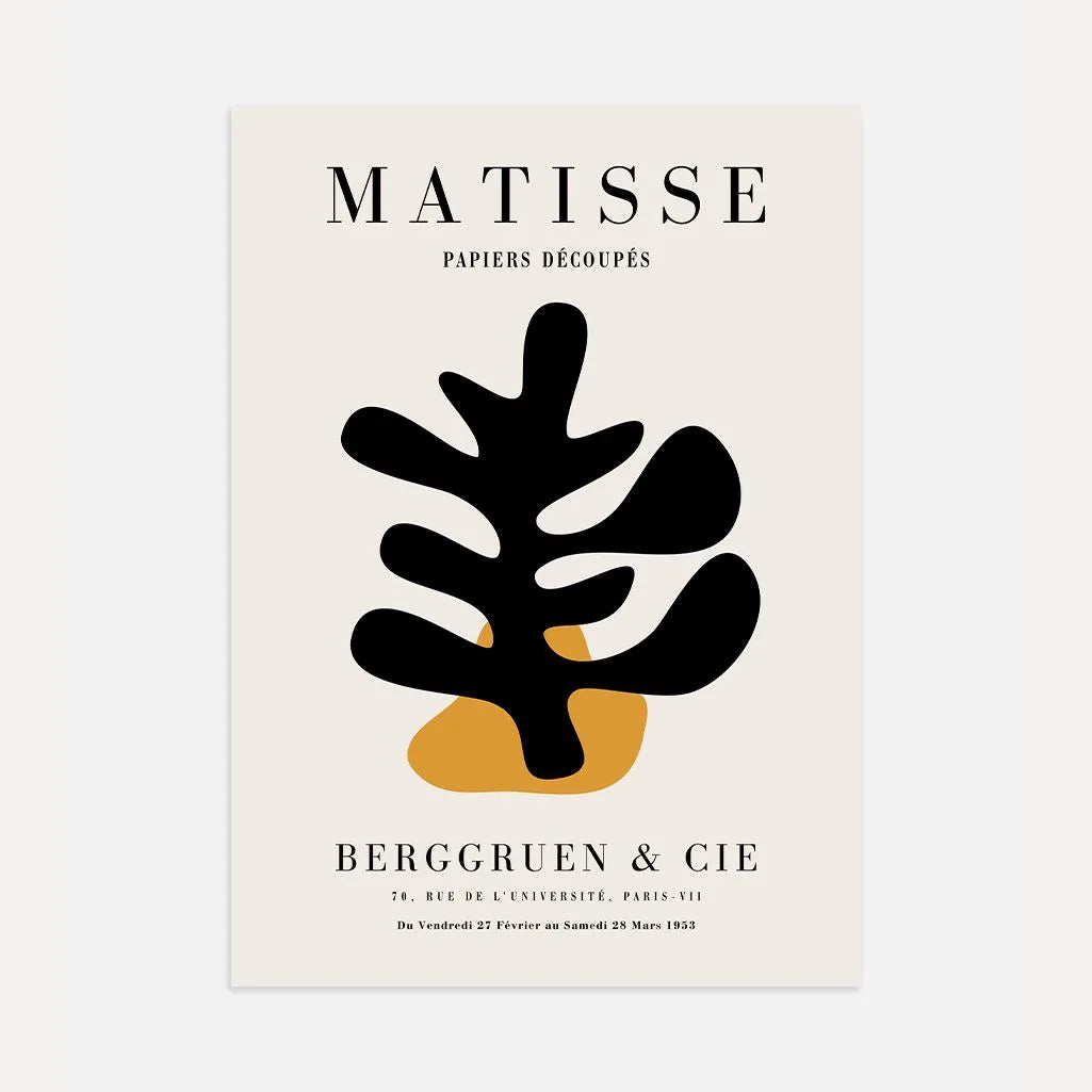 Affiche Matisse Motif Noir Et Or