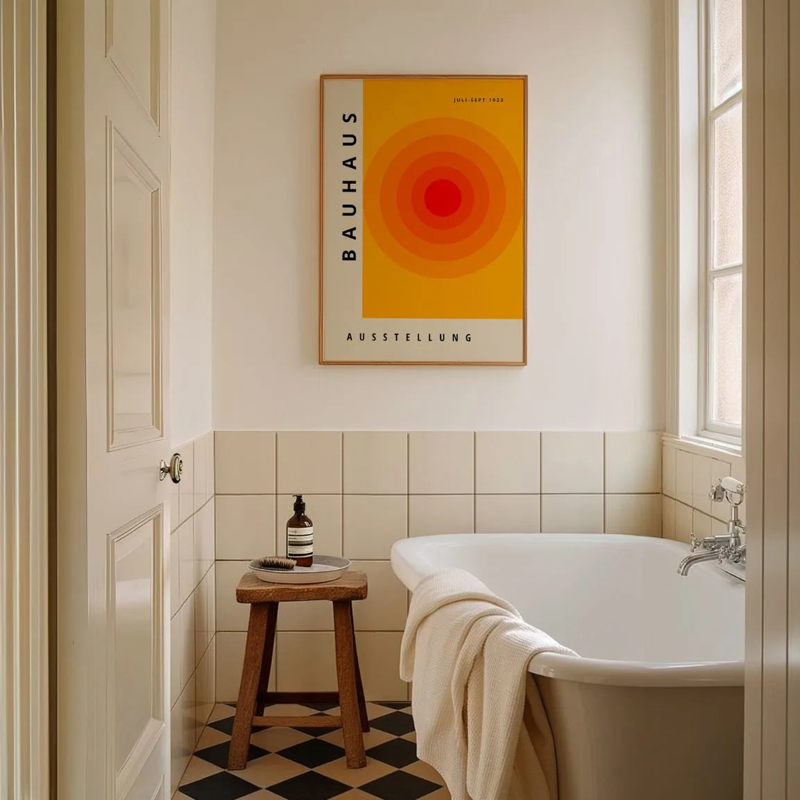 Affiche Bauhaus Cercle Orange