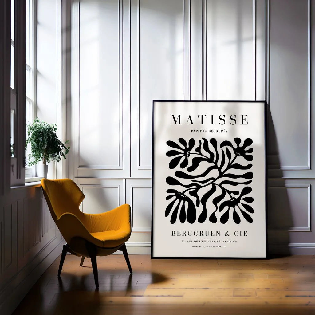 Henri Matisse – Affiche Florale Noire
