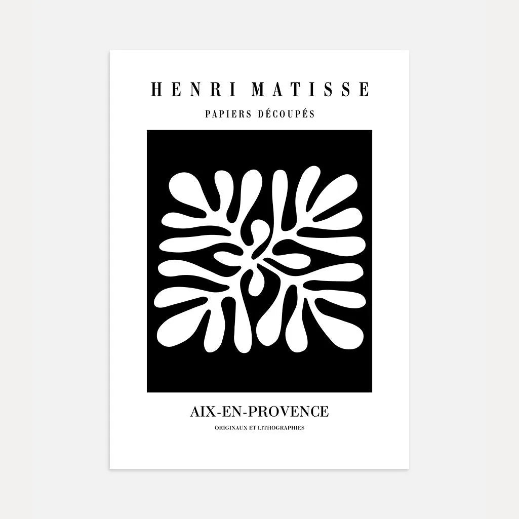Henri Matisse White-on-Black Cut-Out Poster