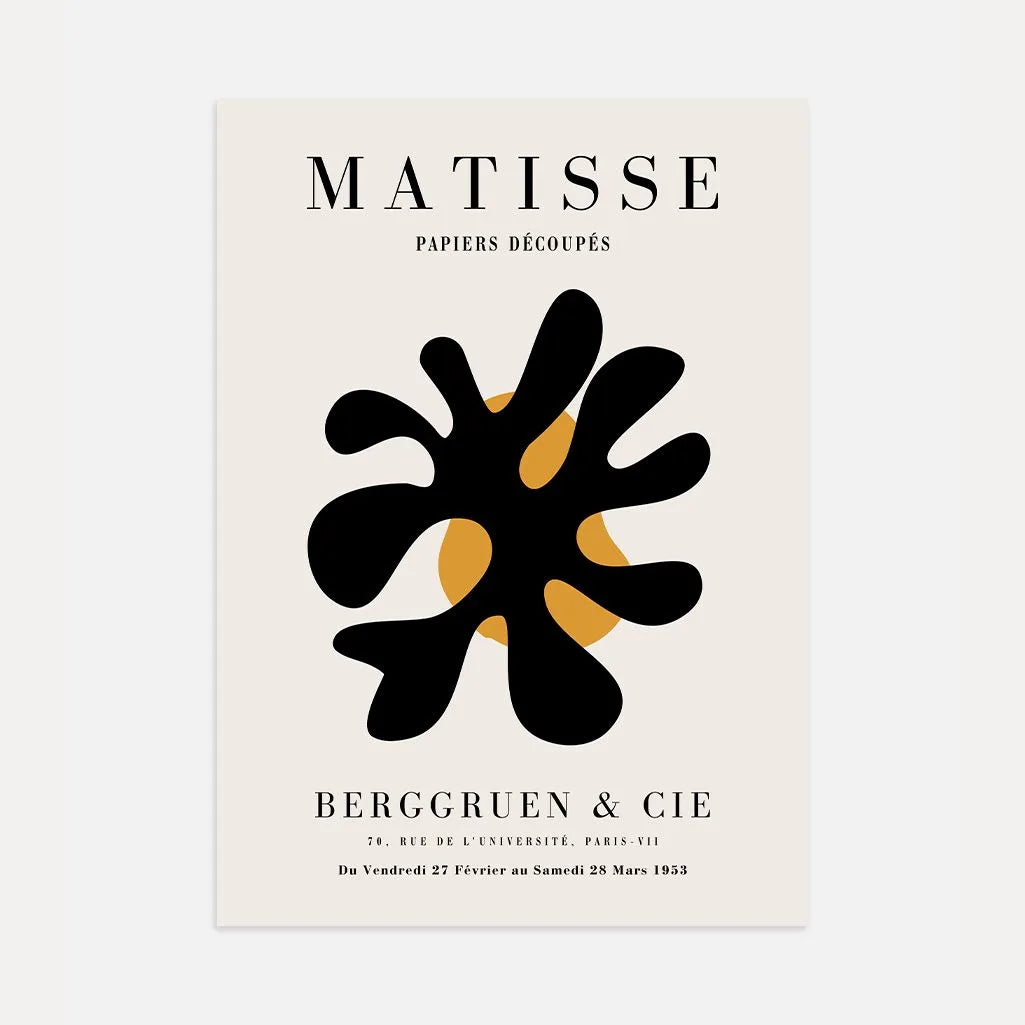 Henri Matisse Black Abstraction Poster