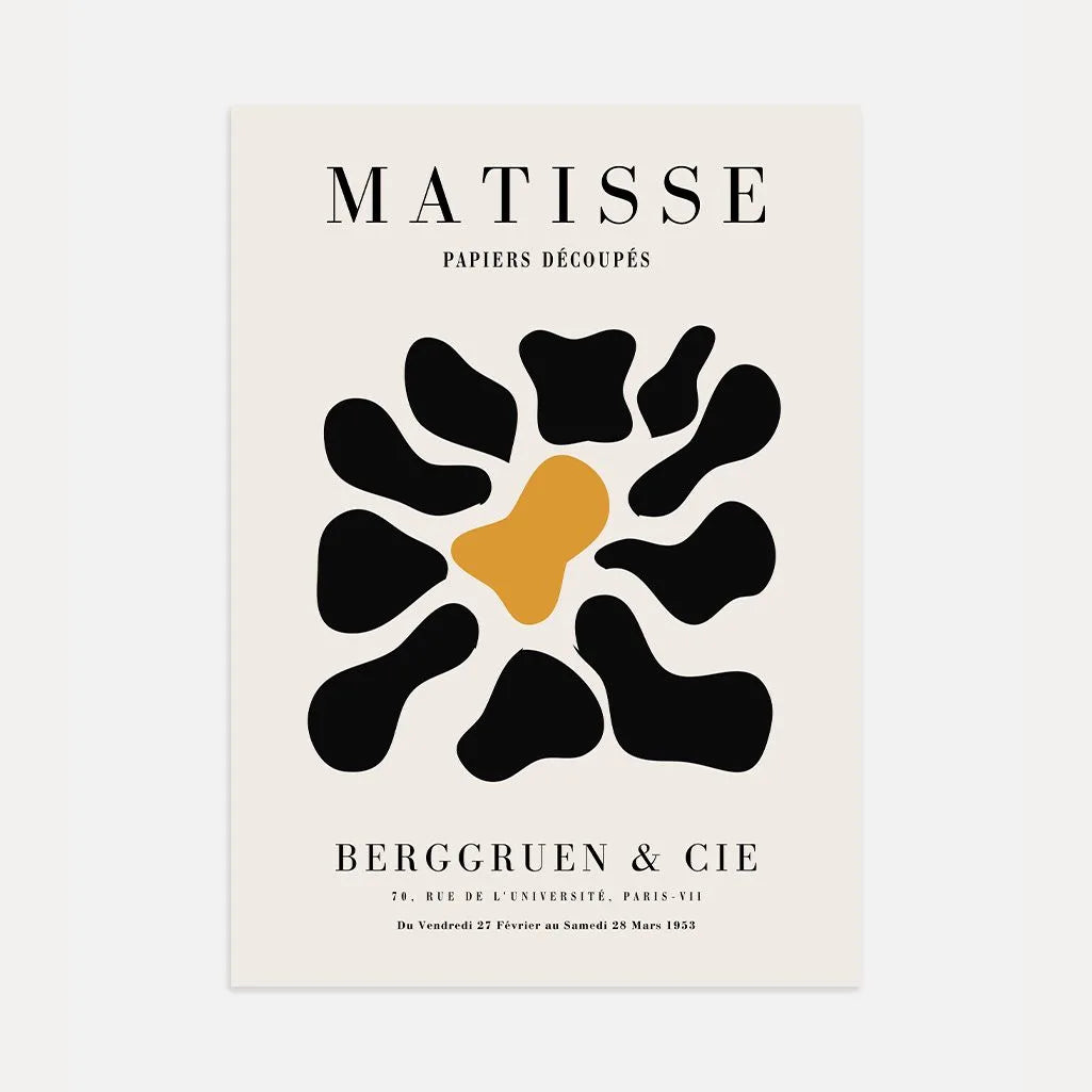 Henri Matisse Black & Mustard Poster