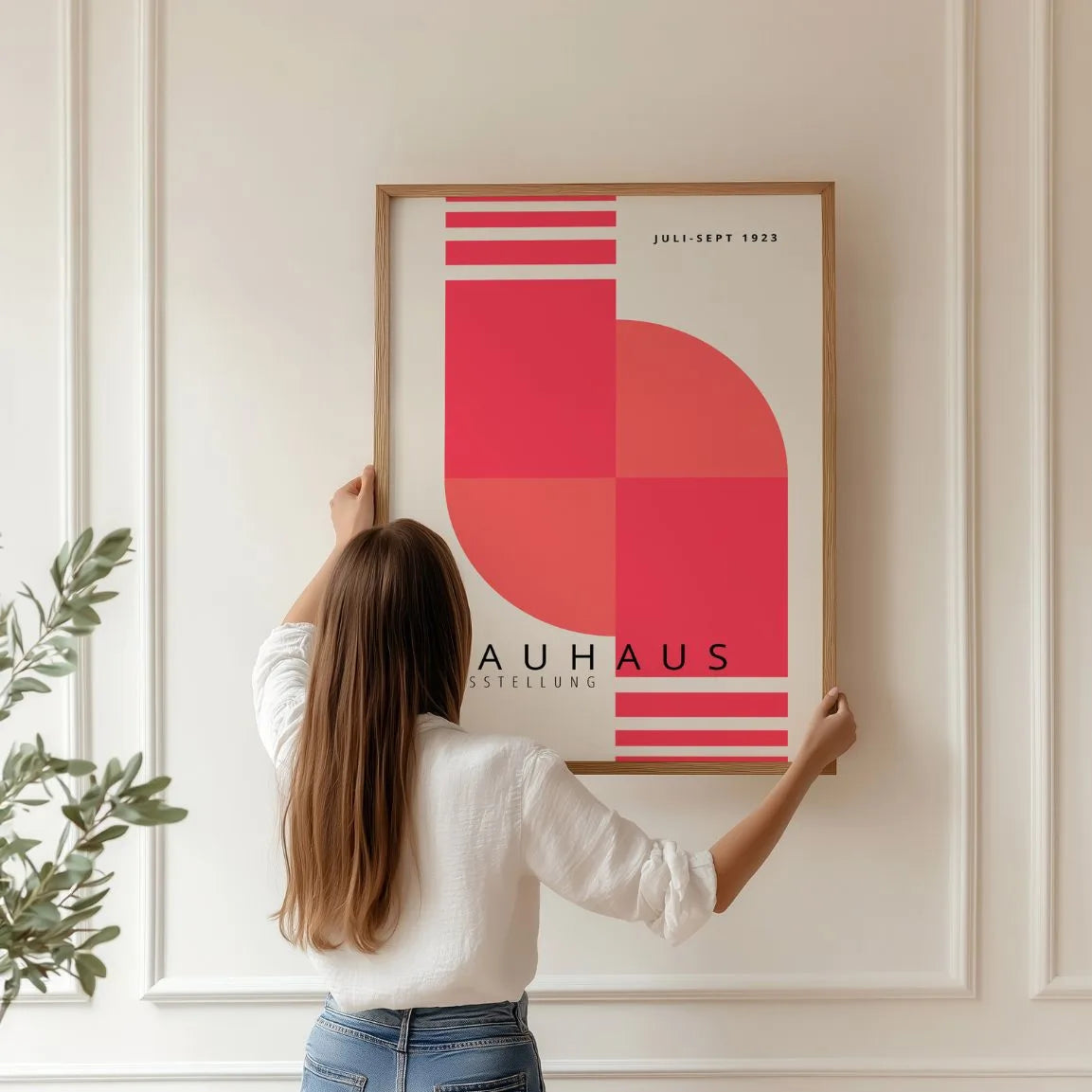 Bauhaus Rythme Rose Affiche
