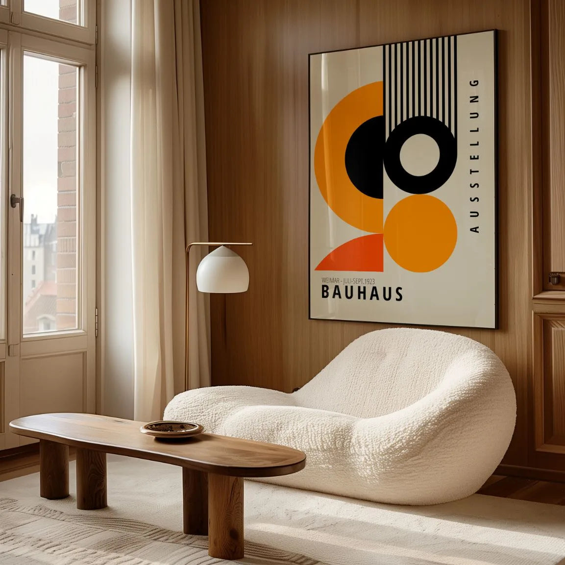 Affiche Bauhaus Formes Orange