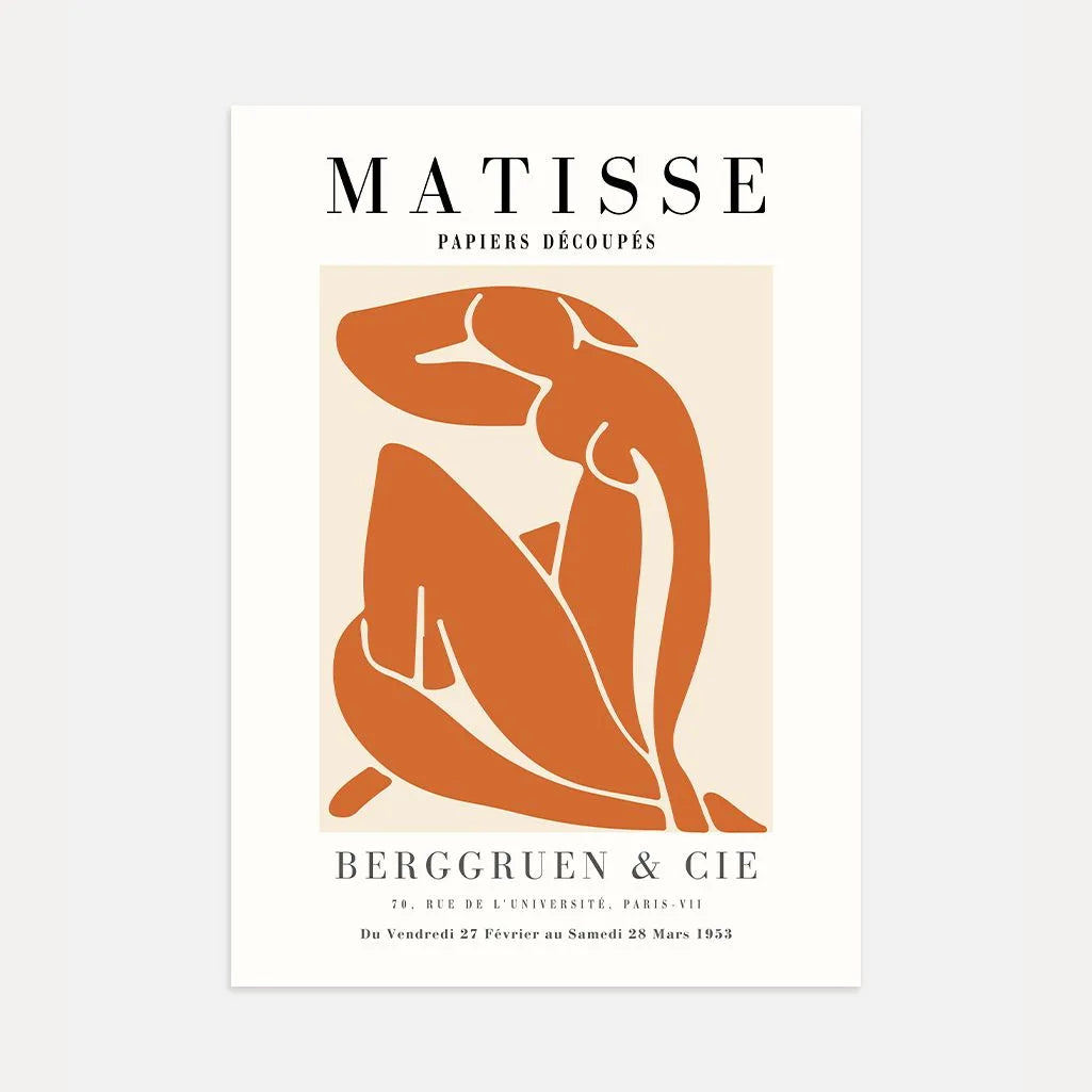 Matisse Terracotta Silhouette Poster