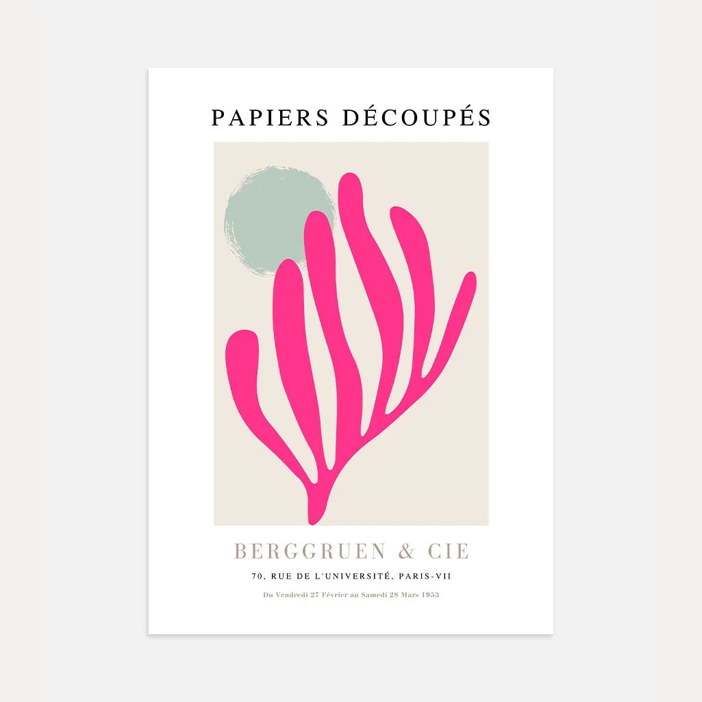 Matisse Fuchsia Beige Affiche