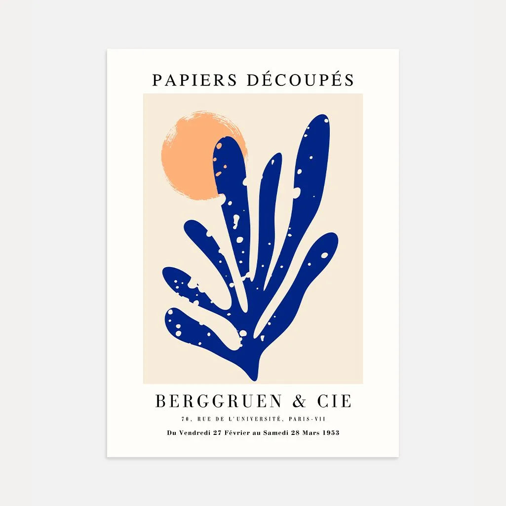 Matisse Blue Motif Poster