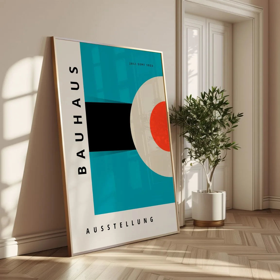 Affiche Bauhaus Bleu Ciel