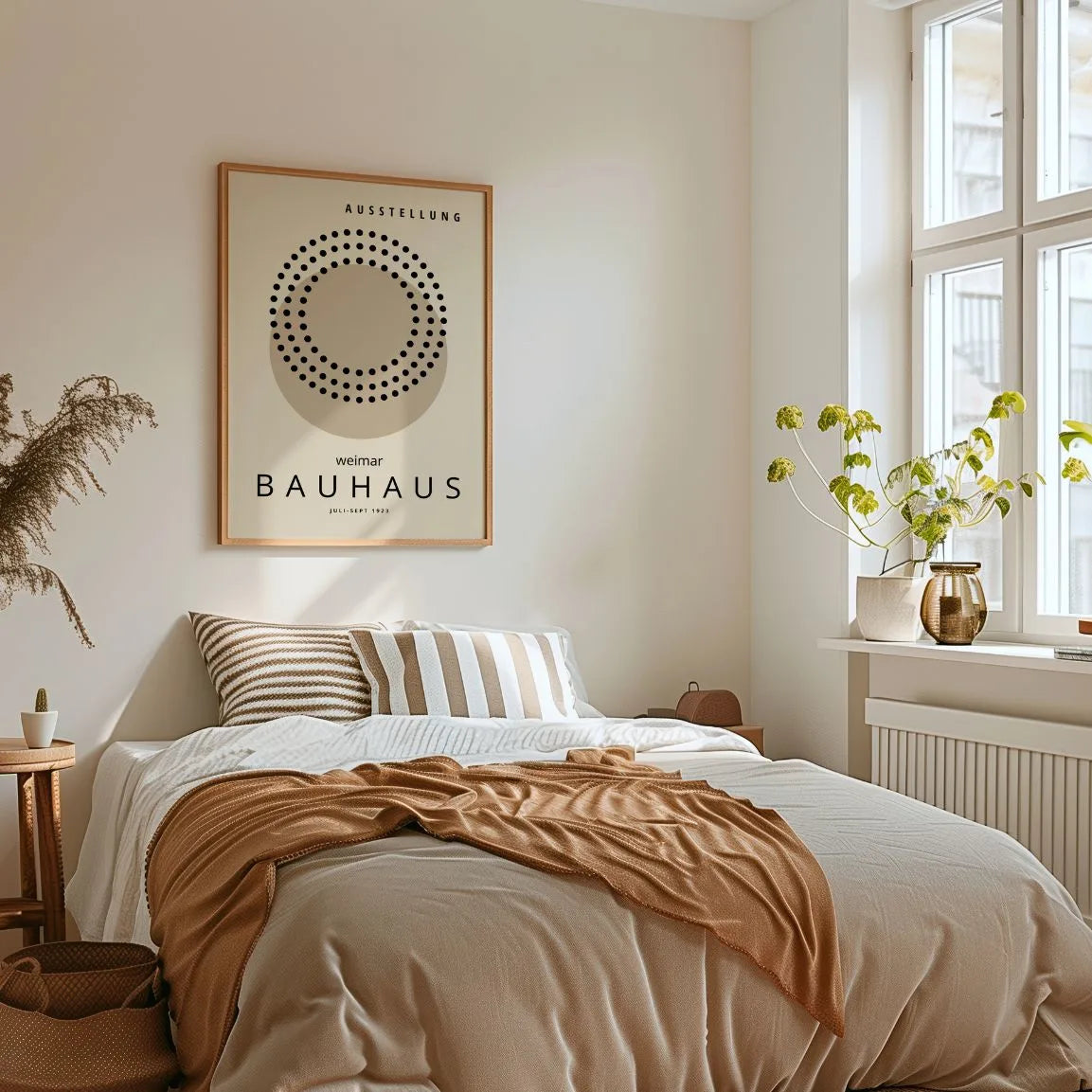 Affiche Cercles Bauhaus Beige