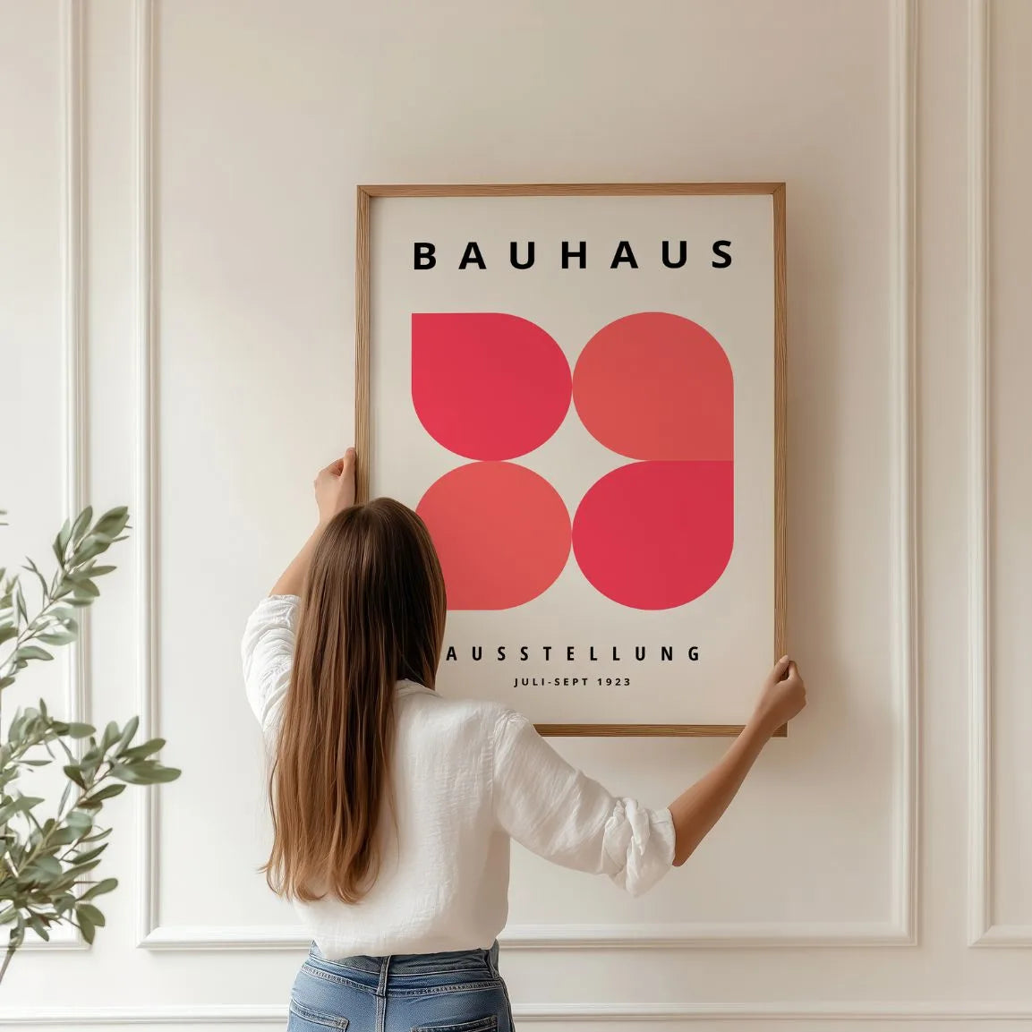 Bauhaus Formes Rouges Affiche