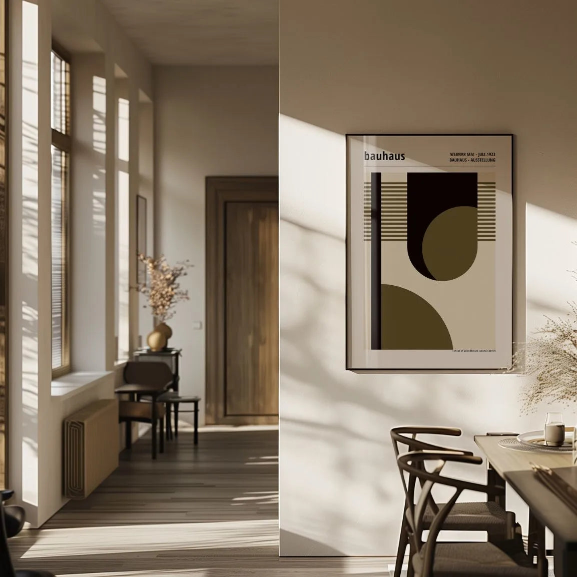 Bauhaus Rythme Géométrique Affiche