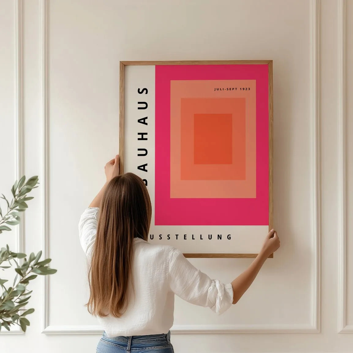 Bauhaus Dégradé Rose Affiche