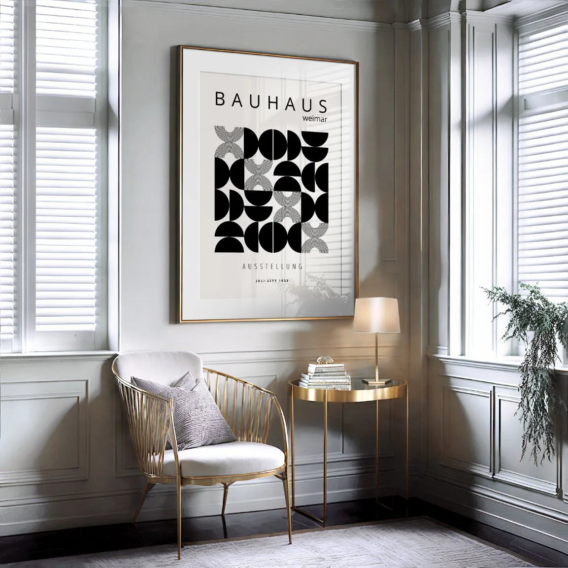 Affiche Bauhaus Hémisphères Géométriques