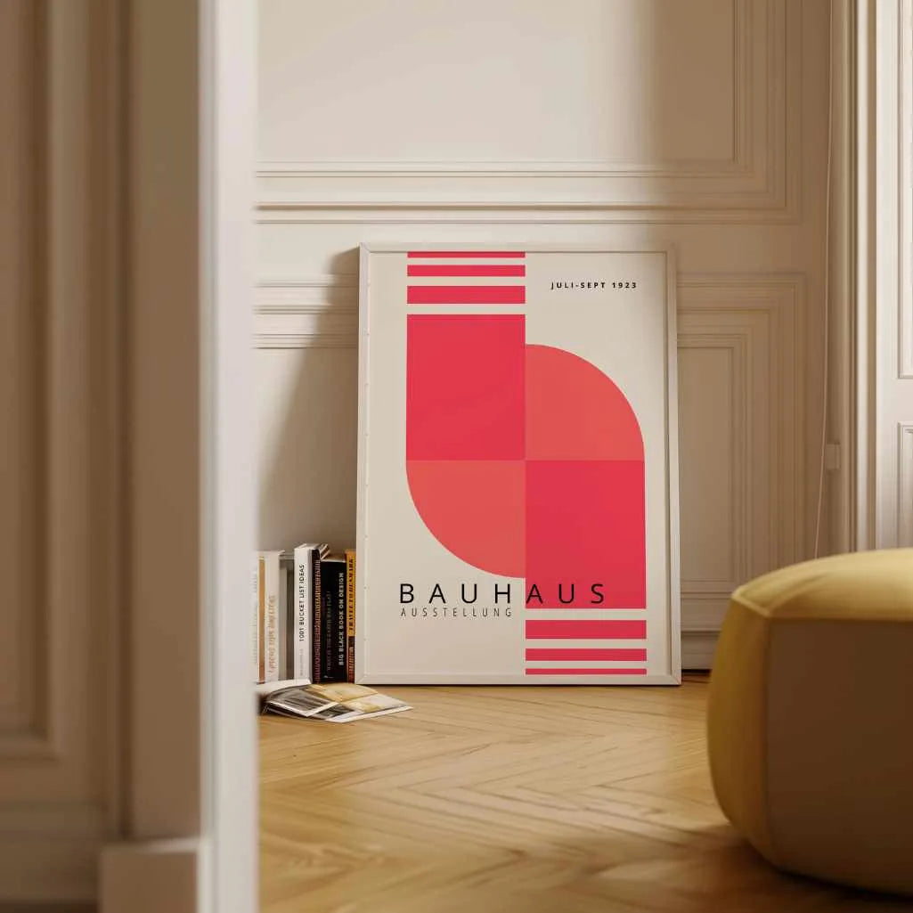 Bauhaus Rythme Rose Affiche