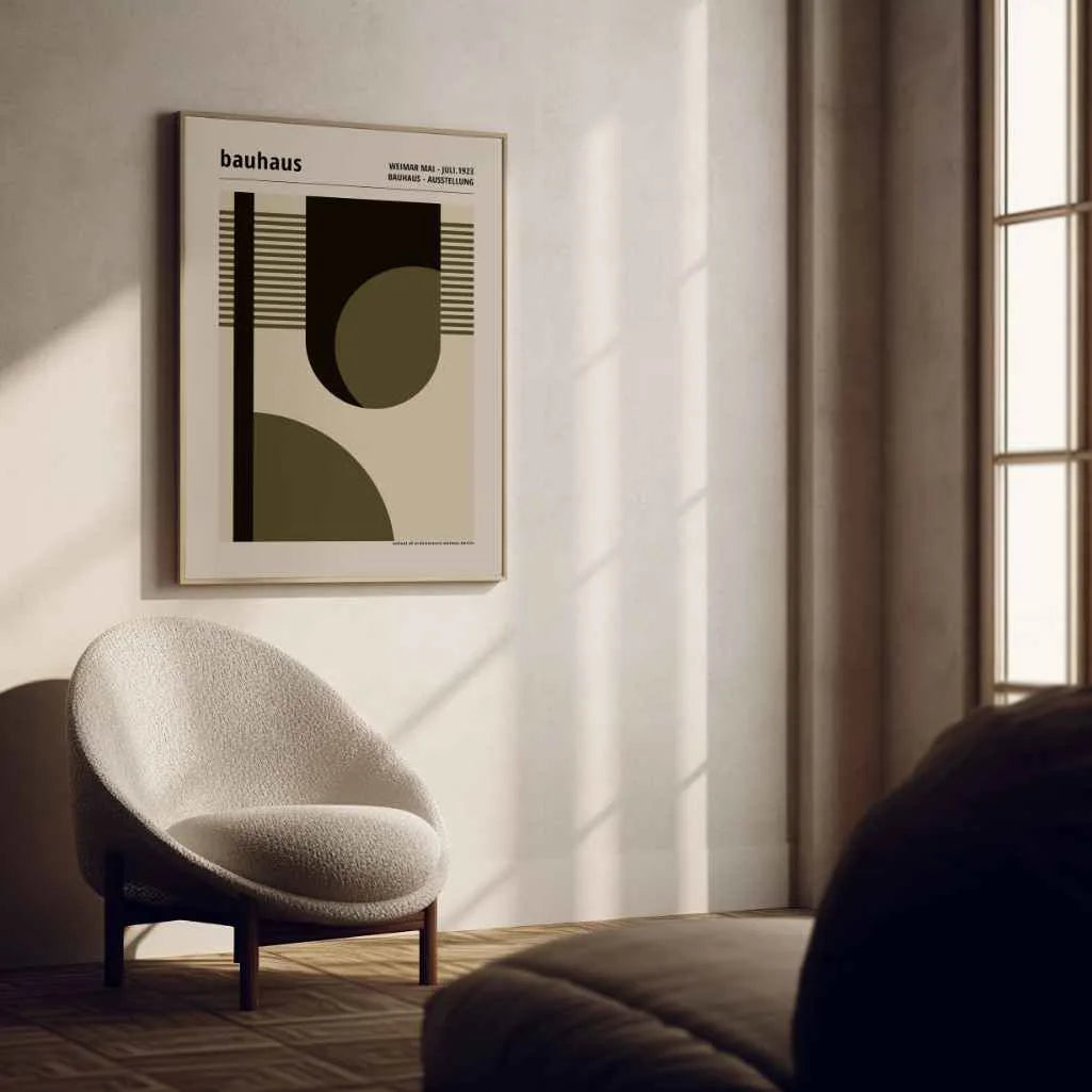 Bauhaus Rythme Géométrique Affiche