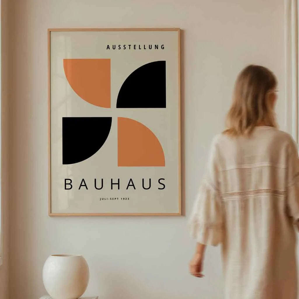 Bauhaus Orange Noir Affiche
