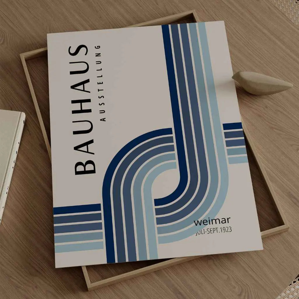 Bauhaus Dégradé Bleu Affiche