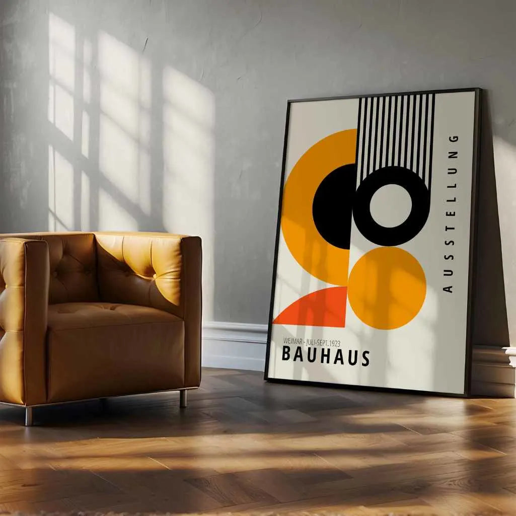 Affiche Bauhaus Formes Orange