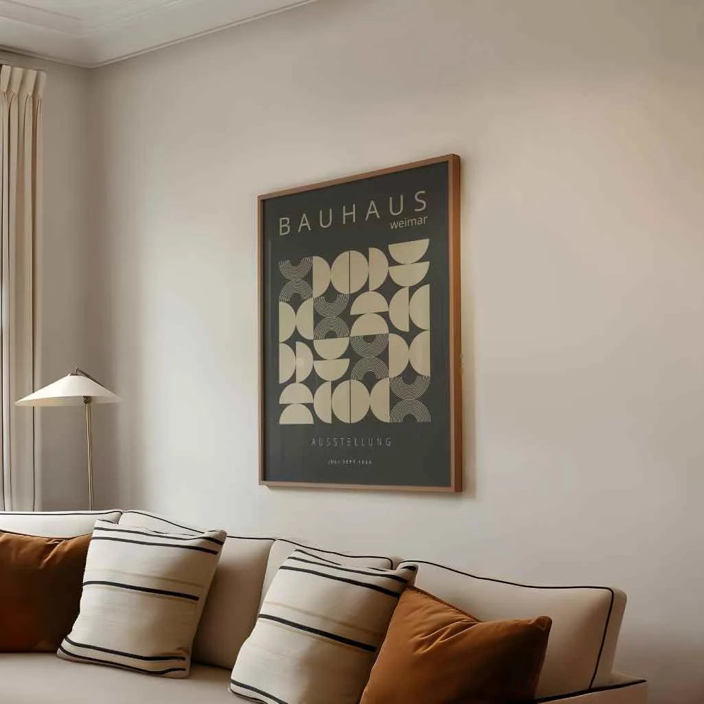 Bauhaus Geometric Forms Minimal Poster