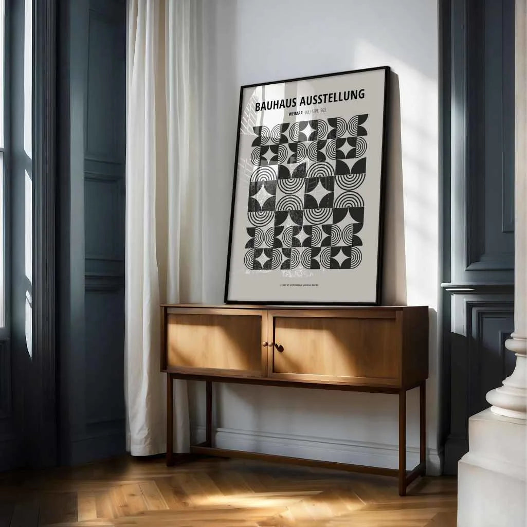 Affiche Bauhaus Détails Fins Géométriques