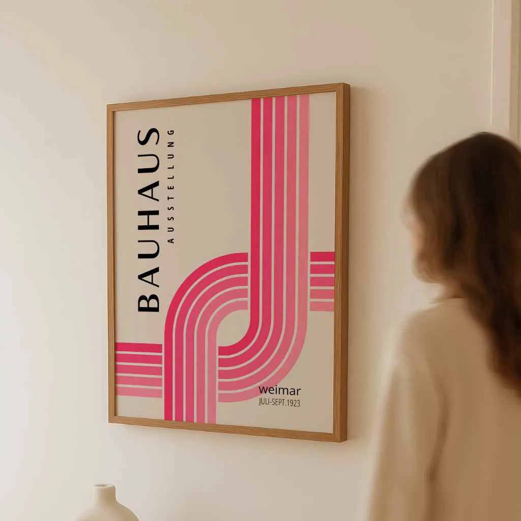 Bauhaus Lignes Entrecroisées Affiche