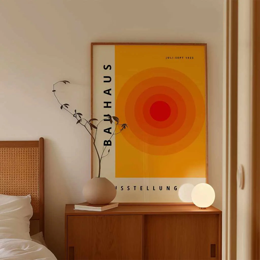 Affiche Bauhaus Cercle Orange