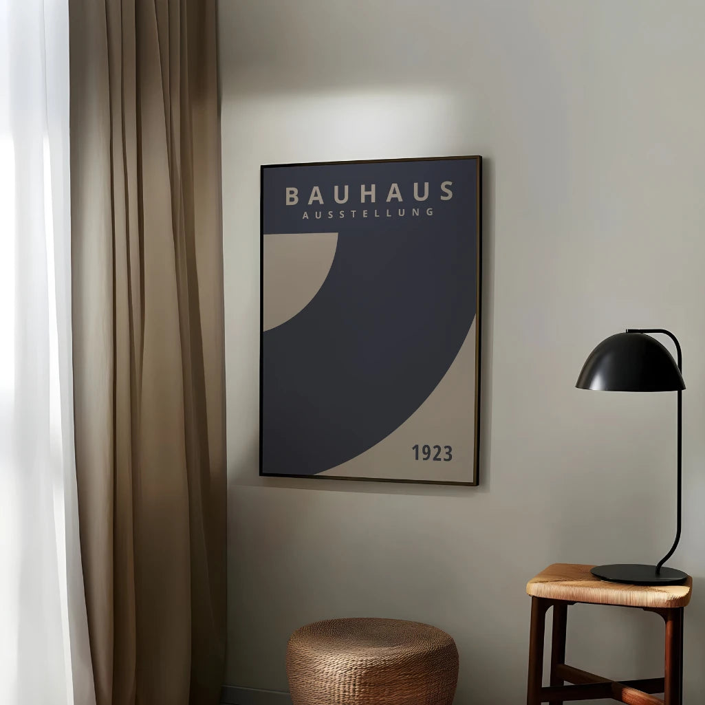Affiche Bauhaus Éclaboussure Bleue