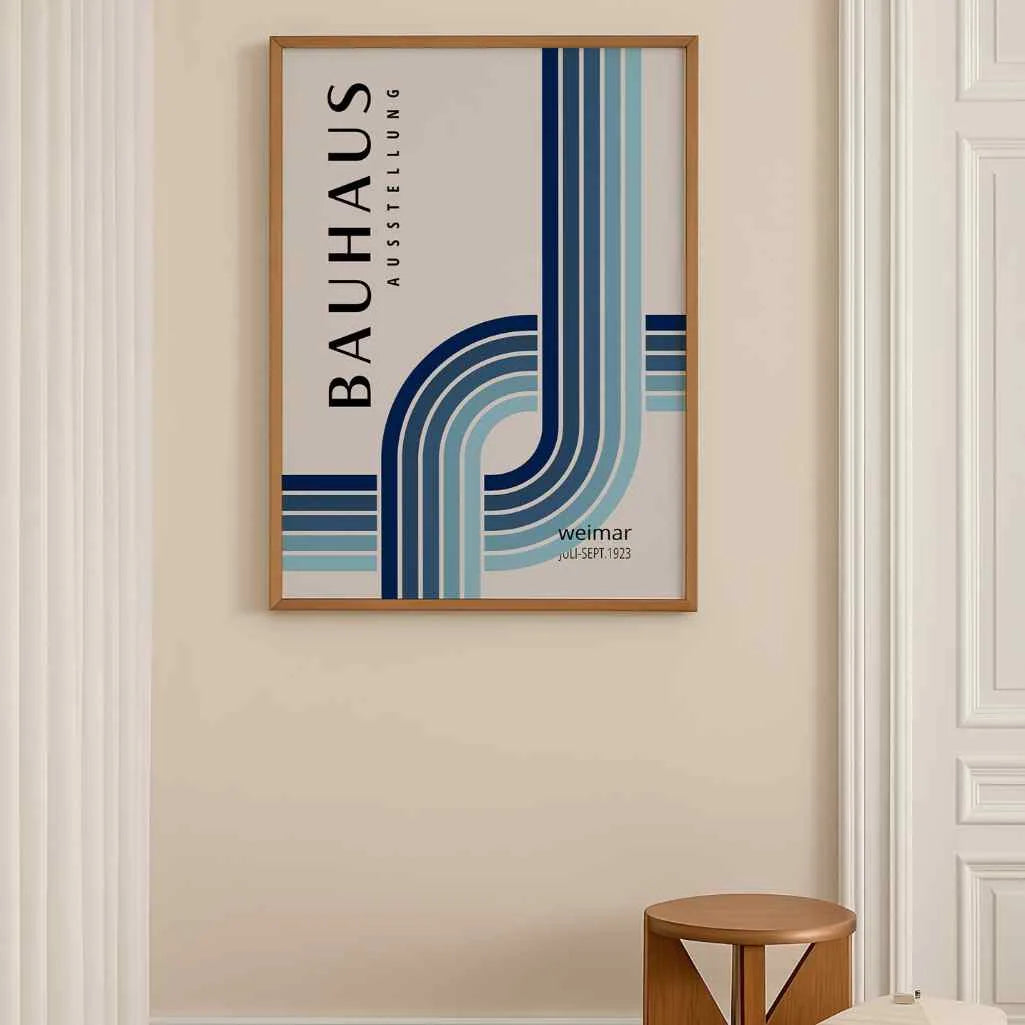 Bauhaus Dégradé Bleu Affiche