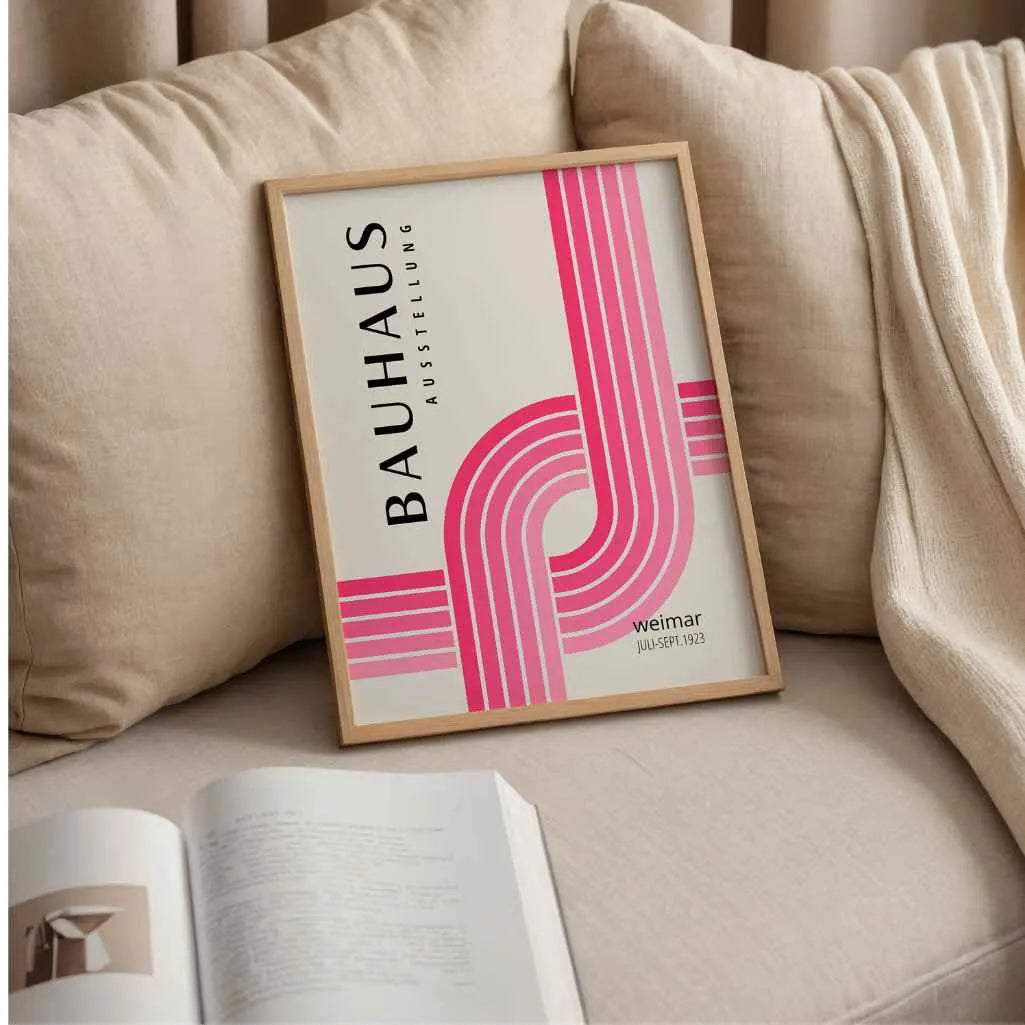 Bauhaus Lignes Entrecroisées Affiche