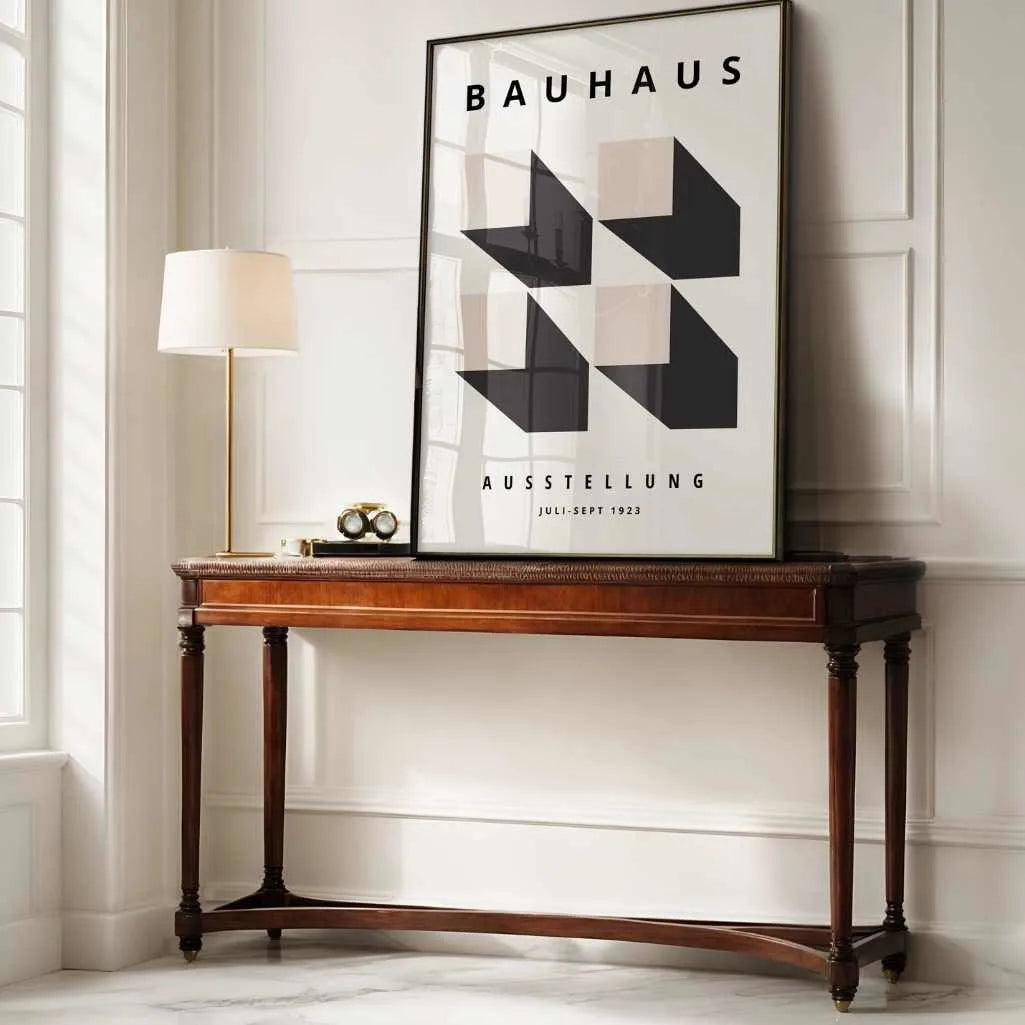 Affiche Bauhaus Effet 3D Géométrique
