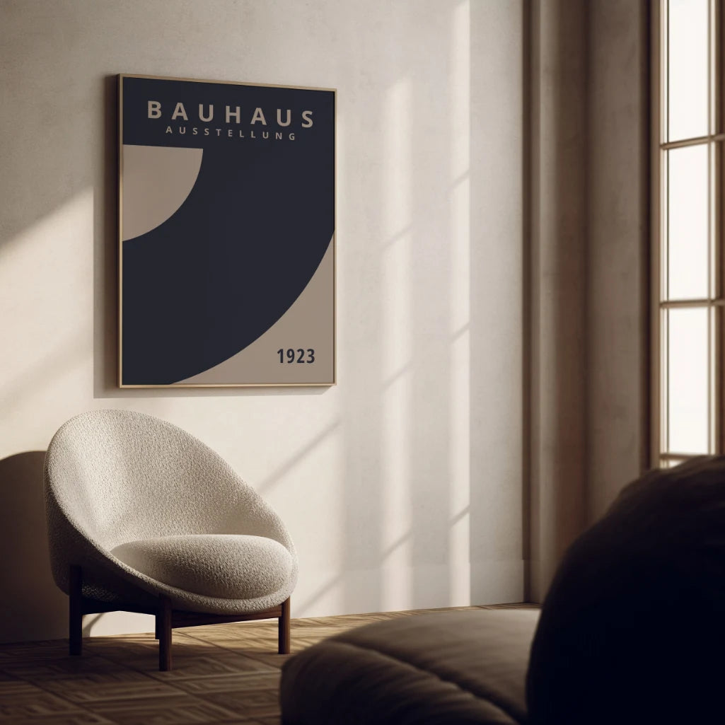 Affiche Bauhaus Éclaboussure Bleue
