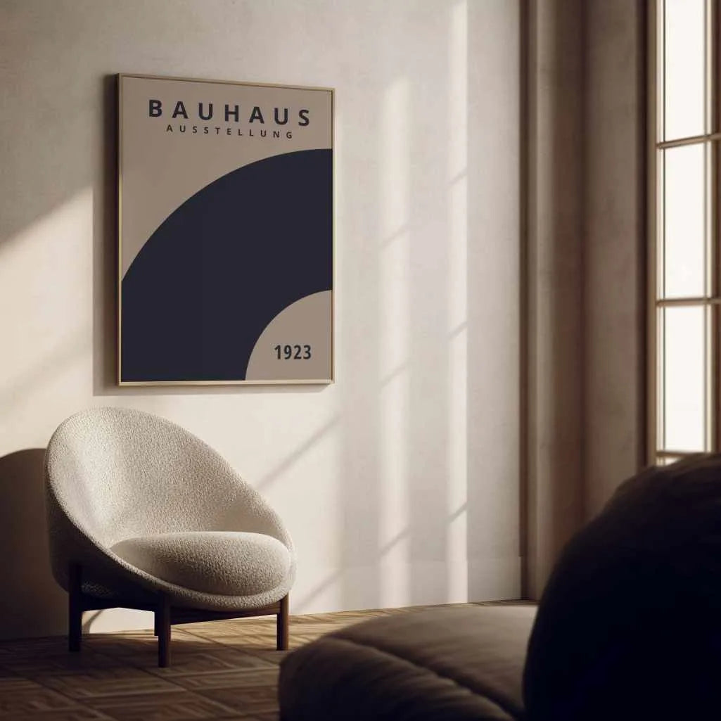 Affiche Bauhaus Rotation Bleue